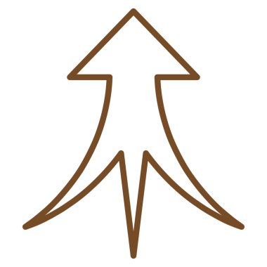 Kontur vektör simge yukarı ok birleştirme