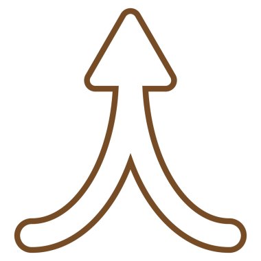 Kontur vektör simge yukarı ok birleştirme