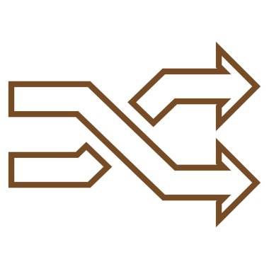 Okları yatay ince çizgi vektör simge mix