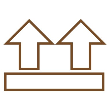 Anahat yukarı okları simge vektör taşımak