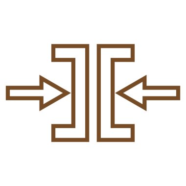 Basınç yatay kontur vektör simgesi