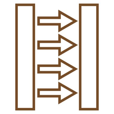 Basınç yatay kontur vektör simgesi