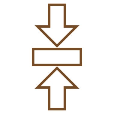 Basınç dikey kontur vektör simgesi