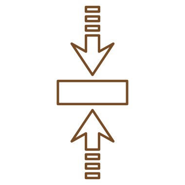 Basınç dikey kontur vektör simgesi