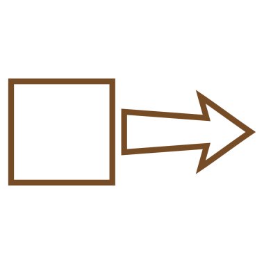 Çekme oku şu kontur vektör simgesi