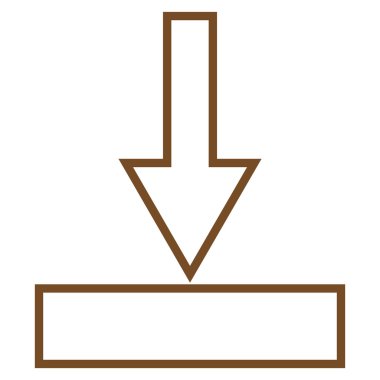 Kontur vektör simgesi itmek