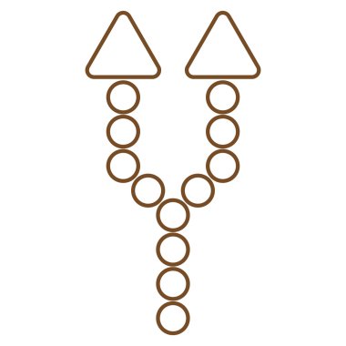 Kontur vektör simge yukarı ok bölme