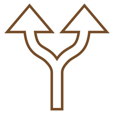 Anahat vektör simge yukarı okları bölme