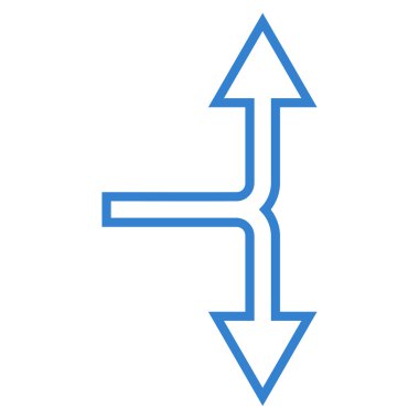 Kontur vektör simgesi aşağı yukarı seçim ok