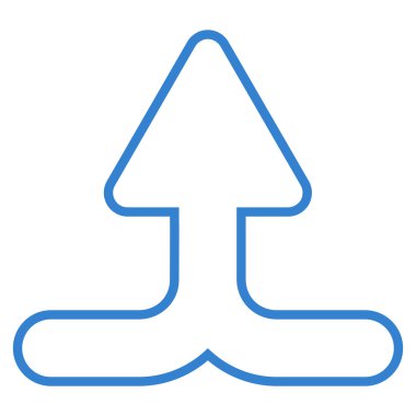 Kontur vektör simge yukarı ok birleştirmek