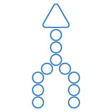 İnce çizgi vektör simge yukarı ok birleştirmek