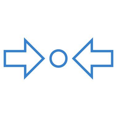 Yatay anahat vektör simge sıkıştırmak