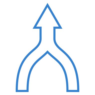 Kontur vektör simge yukarı ok bağlanmak