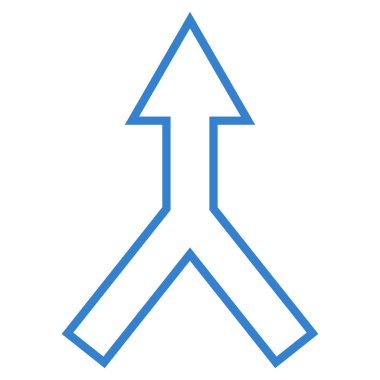 Kontur vektör simge yukarı ok bağlanmak