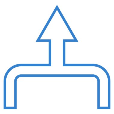 Kontur vektör simge yukarı ok bağlanmak