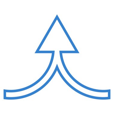 İnce çizgi vektör simge yukarı ok bağlanmak