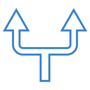 Kontur vektör simge yukarı ok bölmek