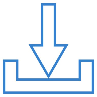 Yüklemeler kontur vektör simgesi