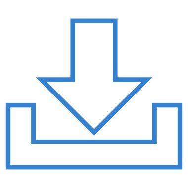 Yüklemeler kontur vektör simgesi