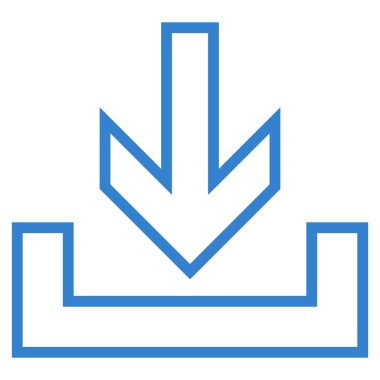 Yüklemeler ince çizgi vektör simgesi