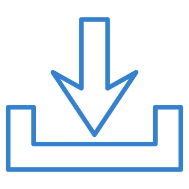 Yüklemeler kontur vektör simgesi
