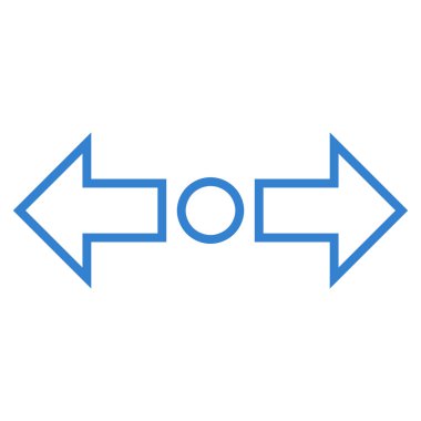 Okları yatay kontur vektör simgesini genişletin