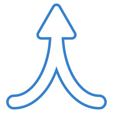 Anahat vektör simge yukarı ok birleştirme