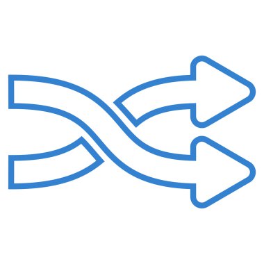 Okları yatay kontur vektör simge mix