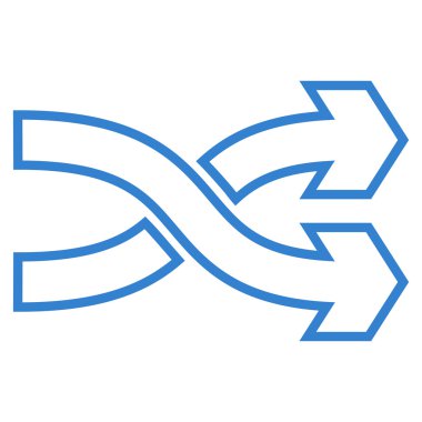 Okları yatay anahat vektör simge mix