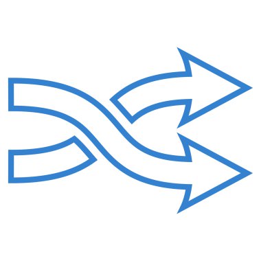 Okları yatay ince çizgi vektör simge mix