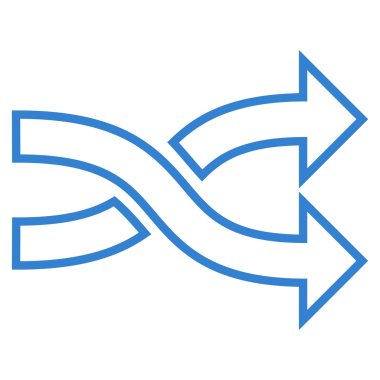 Okları yatay anahat vektör simge mix