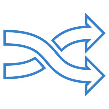 Okları yatay kontur vektör simge mix