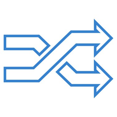 Okları yatay kontur vektör simge mix