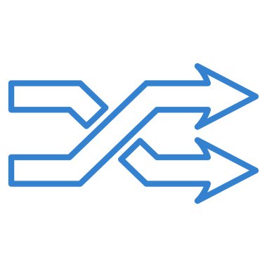 Okları yatay anahat vektör simge mix