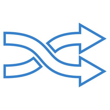 Okları yatay kontur vektör simge mix