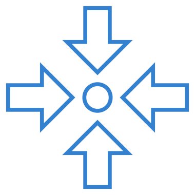 Basınç merkezi kontur vektör simgesi