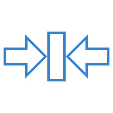 Basınç yatay kontur vektör simgesi