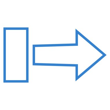 Çekme oku şu ince çizgi vektör simgesi