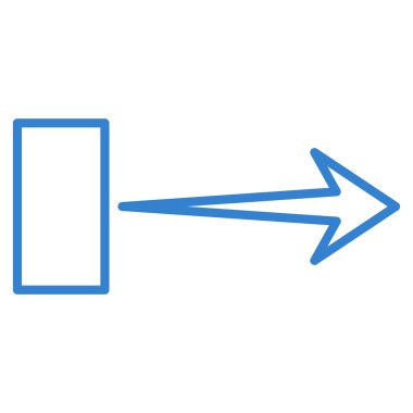 Çekme oku doğru anahat vektör simgesi