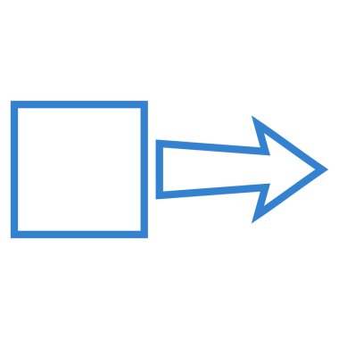 Çekme oku doğru anahat vektör simgesi