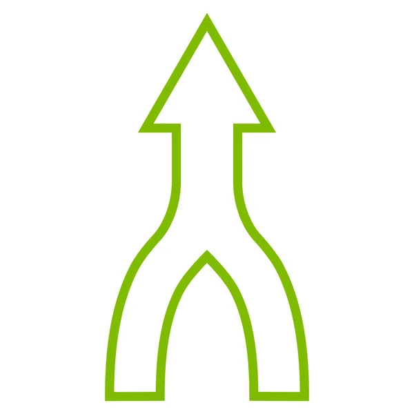 Unir flecha hacia arriba línea delgada Vector icono — Vector de stock