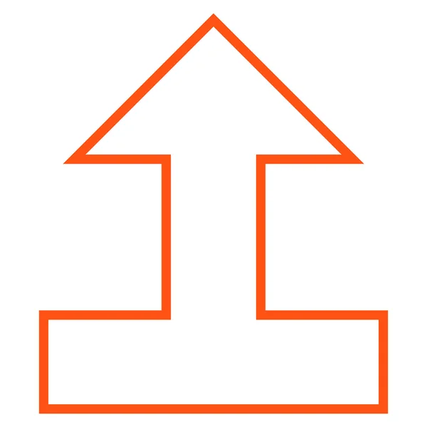 Pfeil nach oben Konturvektorsymbol verbinden — Stockvektor