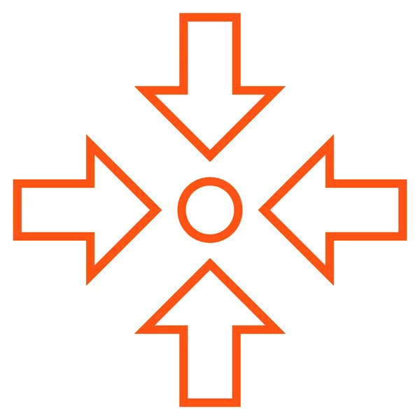 Druck Zentrum Umriss Vektor-Symbol — Stockvektor