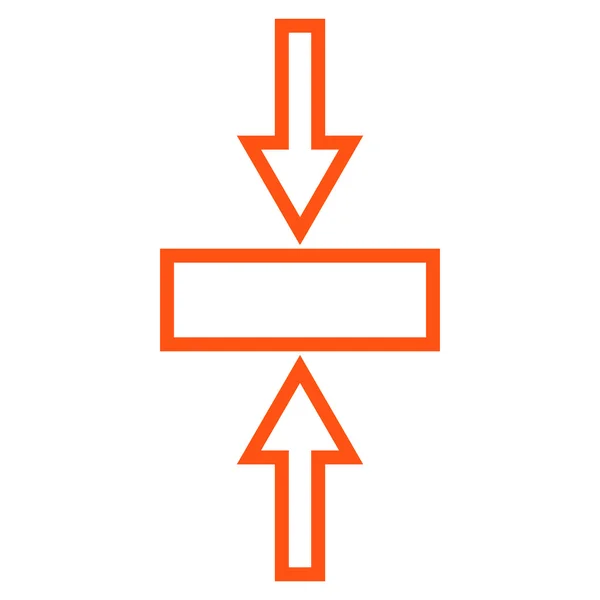 Pressure Vertical Contour Vector Icon — Stock Vector