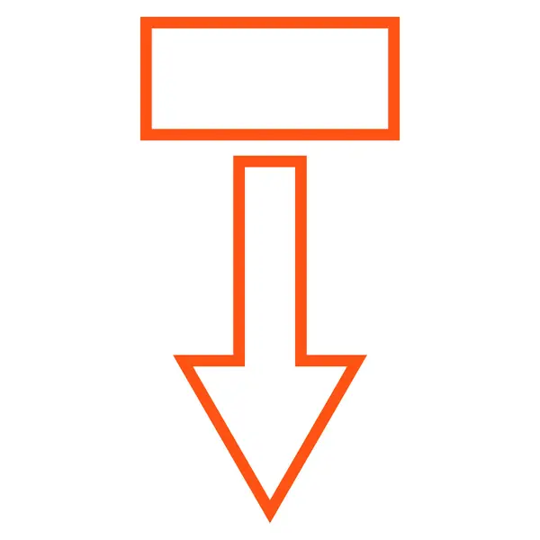 Контурная векторная икона стрелки — стоковый вектор
