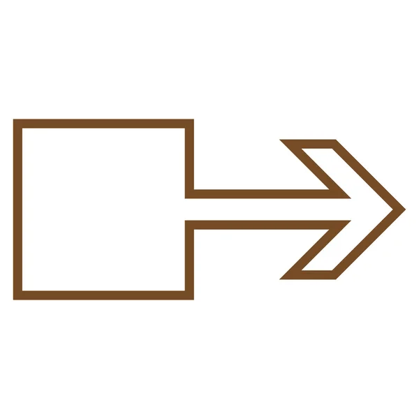 Tirare freccia a destra Outline icona vettoriale — Vettoriale Stock