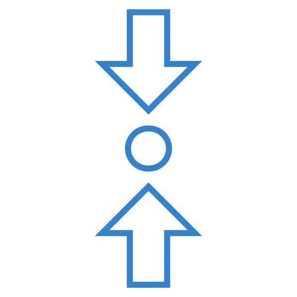 Compress Vertical Contour Vector Icon — Stock Vector