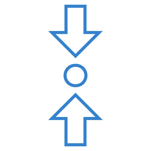 Compresser l'icône vectorielle de contour vertical — Image vectorielle