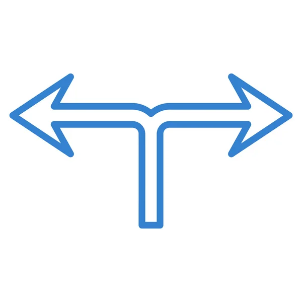 Podzielić strzałka lewo prawo kontur Vector Icon — Wektor stockowy