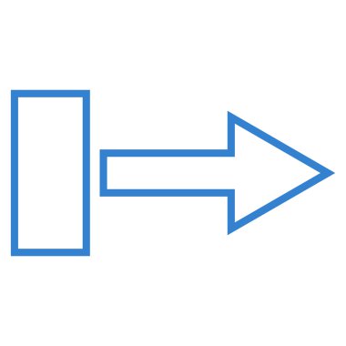 Çekme oku doğru anahat vektör simgesi